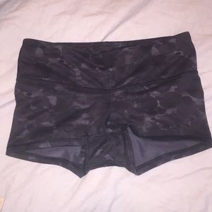 lululemon athletica Gray and Black Spandex Shorts